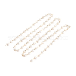 Handmade Natural Freshwater Pearl Beaded Chains&nbsp;AJEW-JB01088-01