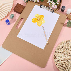 Rectangle Wood Drawing Board with Clips&nbsp;AJEW-WH0643-139