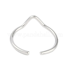 Non-Tarnish 304 Stainless Steel Open Cuff Ring for Women&nbsp;RJEW-C097-03P