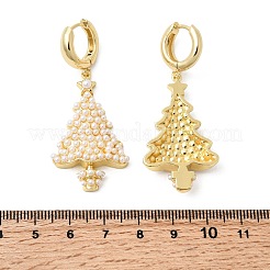Christmas Brass Dangle Stud Earrings&nbsp;EJEW-L306-05G