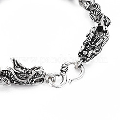 Alloy Dragon Link Chain Bracelet for Men Women&nbsp;BJEW-N015-011