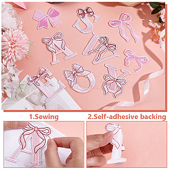 31Pcs 2 Styles Bowknot Computerized Embroidery Cloth Patches&nbsp;PATC-GA0001-96