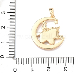 New Year's Day Brass Micro Pave Clear Cubic Zirconia Pendants&nbsp;LS-KK-G556-03G