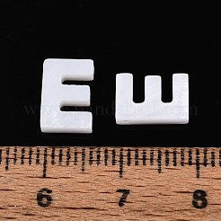 Natural Freshwater Shell Letter Charms&nbsp;BSHE-ZX007-02E