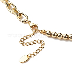 Natural Mixed Gemstone Beaded Necklace with Enamel Heart&nbsp;NJEW-JN04085