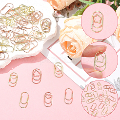 120Pcs 6 Styles Oval Iron Paper Clips&nbsp;AJEW-SP0003-02