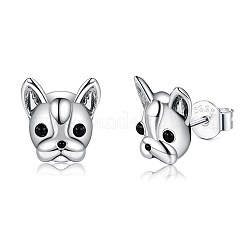 Anti-Tarnish Rhodium Plated 925 Sterling Silver Stud Earrings&nbsp;STER-BB72117