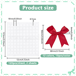 120Pcs 12 Colors Polyester Bowknot&nbsp;DIY-BC0015-96