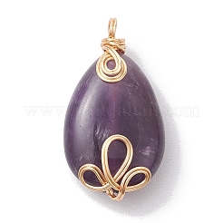 Natural Mixed Stone Copper Wire Wrapped Pendants&nbsp;PALLOY-JF02618