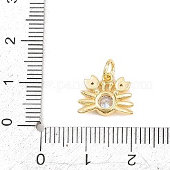 Brass Micro Pave Clear Cubic Zirconia Pendants&nbsp;KK-H273-36B-G