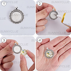 1Bag Alloy Pendant Cabochon Settings&nbsp;FIND-SC0023-79A-03