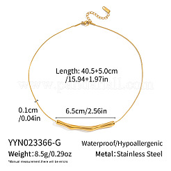 304 Stainless Steel Twisted Curved Bar Pendant Necklaces for Women&nbsp;SJ7114-1