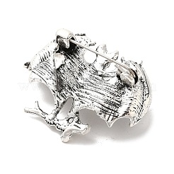 Halloween Bat Tibetan Style Zinc Alloy Brooches for Backpack Clothes&nbsp;JEWB-S025-15B