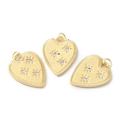Rack Plating Brass Micro Pave Cubic Zirconia Pendants&nbsp;X-KK-F852-06G