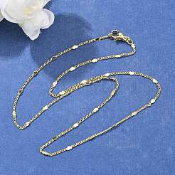 Brass Curb Chains with Heart Necklace for Women&nbsp;NJEW-P265-36G
