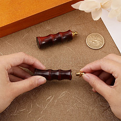 Wood Bamboo Joint Shaped Perfume Bottle Big Pendants&nbsp;WOOD-WH0001-09