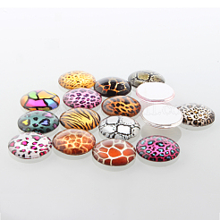 Animal Skin Printed Glass Cabochons&nbsp;GGLA-A002-20mm-OO