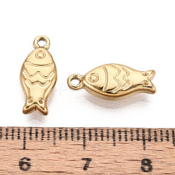 304 Stainless Steel Fish Charms&nbsp;STAS-T069-06G
