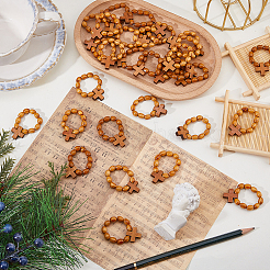 30Pcs Wooden Stretch Finger Rings&nbsp;RJEW-DC0001-22