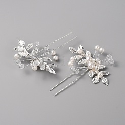 Wedding Bridal Alloy Rhinestone Hair Forks&nbsp;MRMJ-WH0012-28