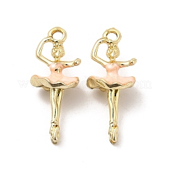 Rack Plating Alloy Enamel Pendants&nbsp;ENAM-M051-02G-C