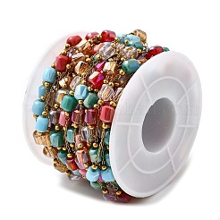 Handmade 304 Stainless Steel Beaded Chains&nbsp;CHS-L031-10G