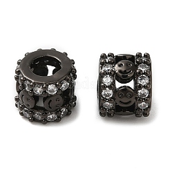 Rack Plating Brass Cubic Zirconia Beads&nbsp;KK-Z033-26