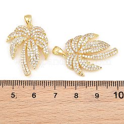 Brass Micro Pave Clear Cubic Zirconia Pendants&nbsp;CU-CBA5CB0-10G