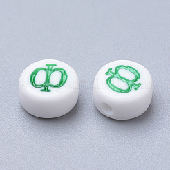 Enamel Style Acrylic Beads&nbsp;SACR-T338-05