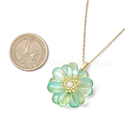 Glass Pendant Necklaces&nbsp;NJEW-MZ00112-07