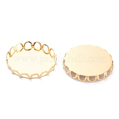 304 Stainless Steel Cabochon Settings&nbsp;STAS-Y001-09C-G