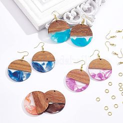 Two Tone Dangle Earrings DIY Making Kit&nbsp;DIY-OC0008-04