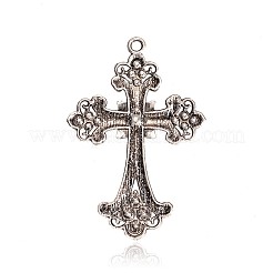 Latin Cross Fleuree Alloy Rhinestone Big Pendants&nbsp;TIBE-M001-167C