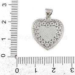 Brass Micro Pave Cubic Zirconia Pendants&nbsp;KK-P323-11D-P02