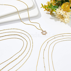 9Pcs 9 Style Brass Chain Necklaces Set for Men Women&nbsp;NJEW-BC0001-08