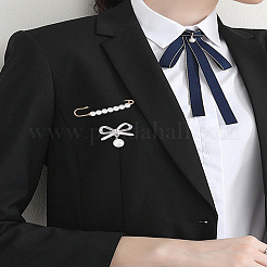 1 Set Alloy Resin Imitation Pearl Safety Pin Brooches Sets&nbsp;JEWB-LP0004-21