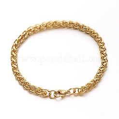 304 Stainless Steel Wheat Chains Bracelets&nbsp;BJEW-O091-04