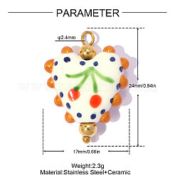 Handmade Porcelain Pendants&nbsp;PR-OY001-08G