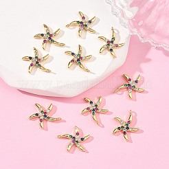 SHEGRACE Brass Colorful Cubic Zirconia Charms&nbsp;XGRQ3P172-599G