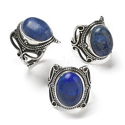 Natural Lapis Lazuli Adjustable Rings&nbsp;RJEW-I108-02AS-11