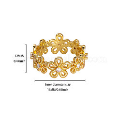 Brass Micro Pave Cubic Zirconia Finger Rings&nbsp;WGDB1F1-01