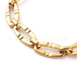 304 Stainless Steel Oval Link Chain Bracelets&nbsp;BJEW-JB06101-01