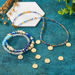 24Pcs 12 Style Brass Charms&nbsp;KK-TA0001-09