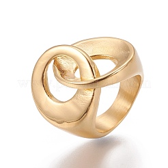 Ion Plating(IP) 304 Stainless Steel Finger Rings&nbsp;RJEW-E157-21G
