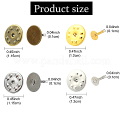 40Sets 4 Styles Iron & Brass Butterfly Clutches Pin Backs&nbsp;FIND-YW0004-78