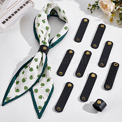10Pcs Imitation Leather with Iron Scarf Clips&nbsp;AJEW-PH0008-73A