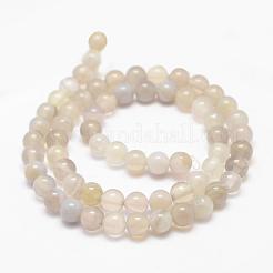 Natural Striped Agate/Banded Agate Bead Strands&nbsp;X-G-K155-D-6mm-02