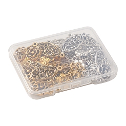 48Pcs 8 Style Tibetan Style Alloy  Connector Charms&nbsp;FIND-FS0001-69