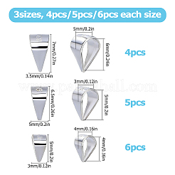 15Pcs 3 Styles 925 Sterling Silver Snap on Bails&nbsp;STER-HS0001-29