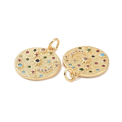Brass Micro Pave Colorful Cubic Zirconia Pendants&nbsp;X-ZIRC-Z011-09G-A